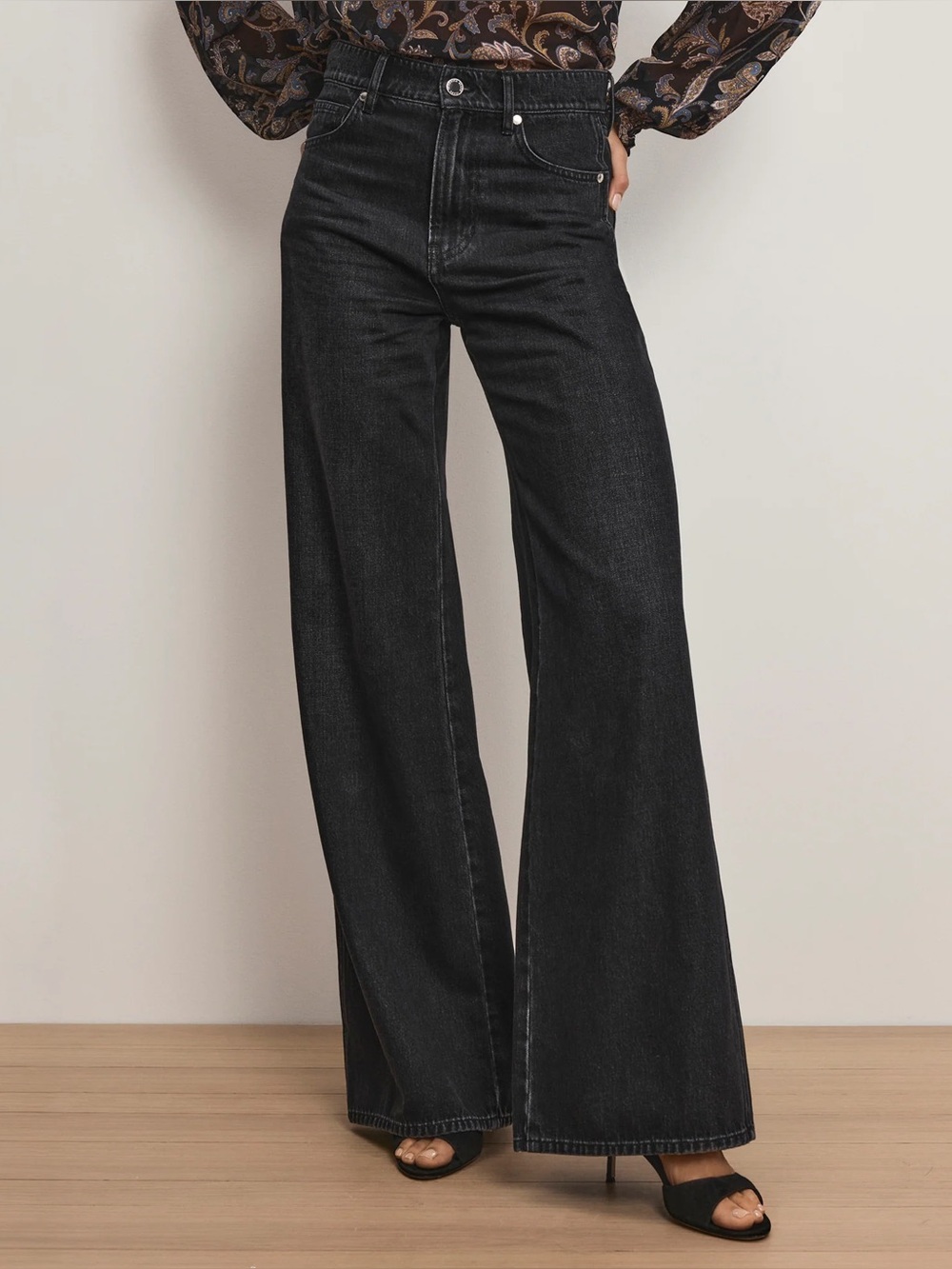 Veronica Beard Kasey Mid Rise Wide Leg Jeans NEW
